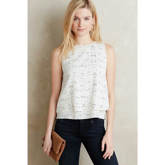 NEW Anthropologie Makam Double-Layer Tank by Lilla Size Small Retails $118 - Picture 2 of 4